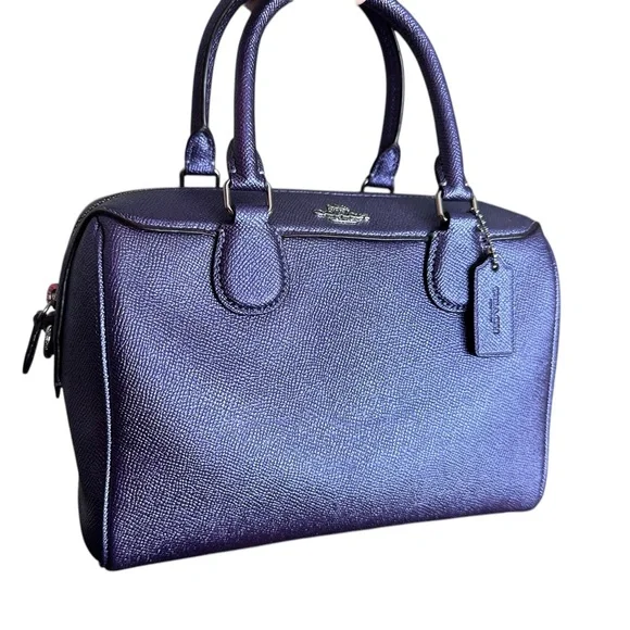 Coach Metallic Purple Bag - Picture 4 of 10